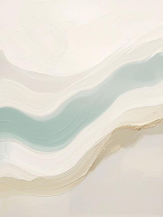 Paint by Number Coastal Serenity – Minimal Ocean Landscape Wall Art Kit for Adults