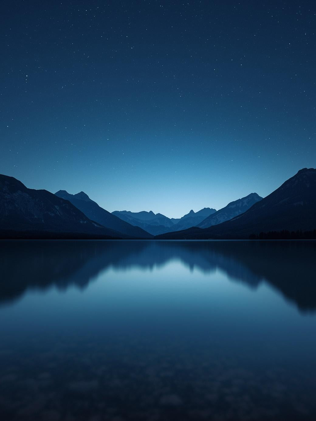 Paint by Number Mountain Lake Reflection Under the Stars - Paint by Number Kit for Adults