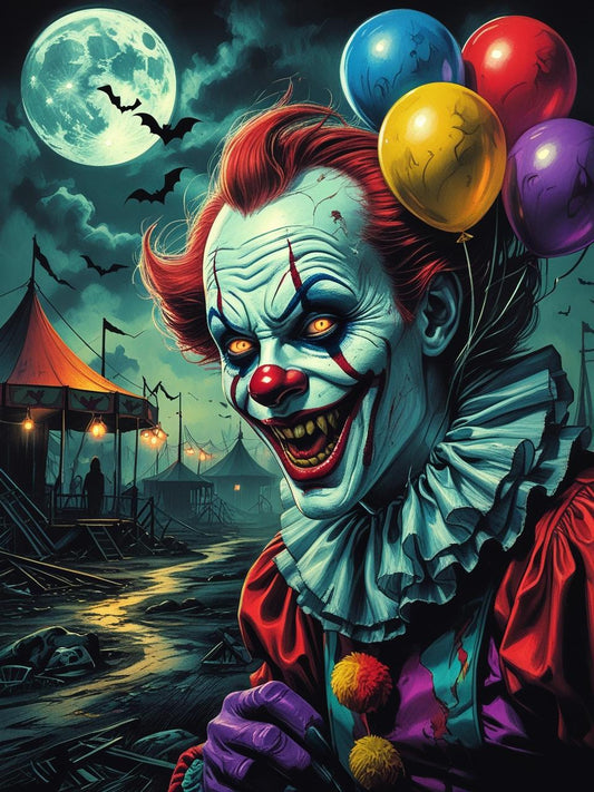 Carnival of Screams Clown Paint by Number