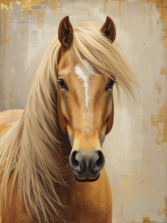 Paint By Number Sunny Palomino Horse Close-Up – DIY Paint by Number Kit