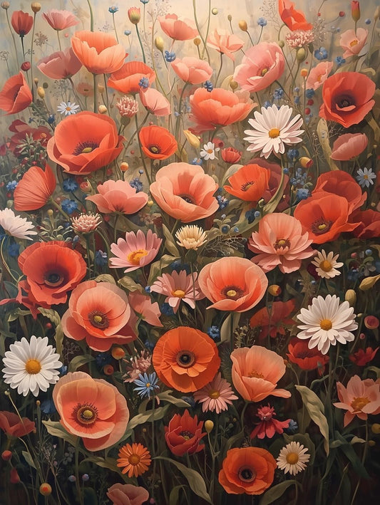 Paint by Number Wildflower Meadow Bliss – DIY Paint by Number Kit