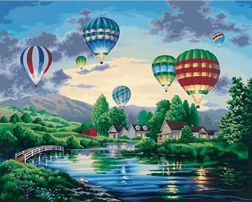 Paint by Number Aerial Adventure Hot Air Balloon