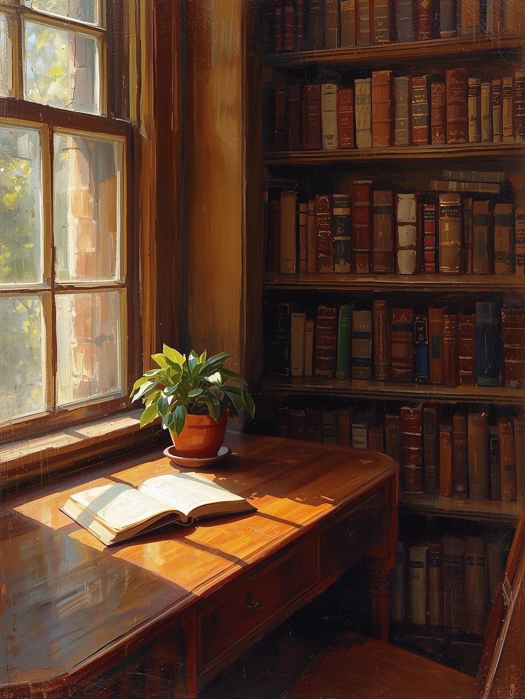 Paint by Number Cozy Vintage Library