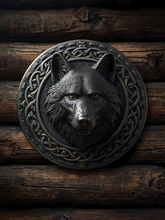 Paint by Number Viking Wolf Medallion – Paint by Number for Adults