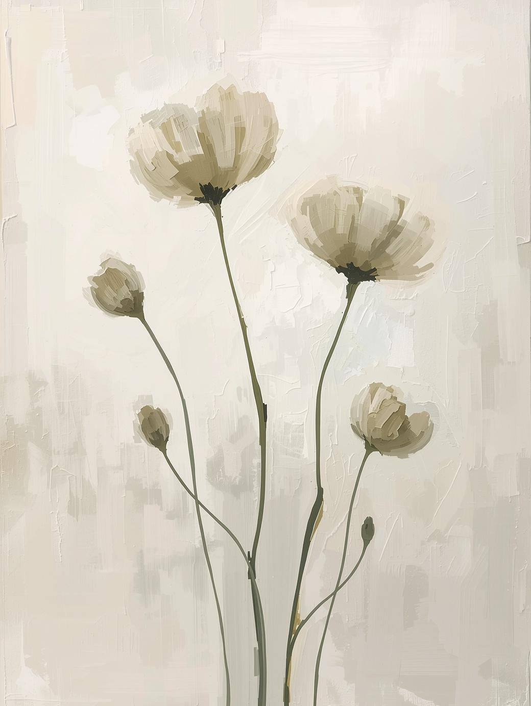 Paint by Number Bold Teal Bloom – Modern Abstract Floral Canvas Kit
