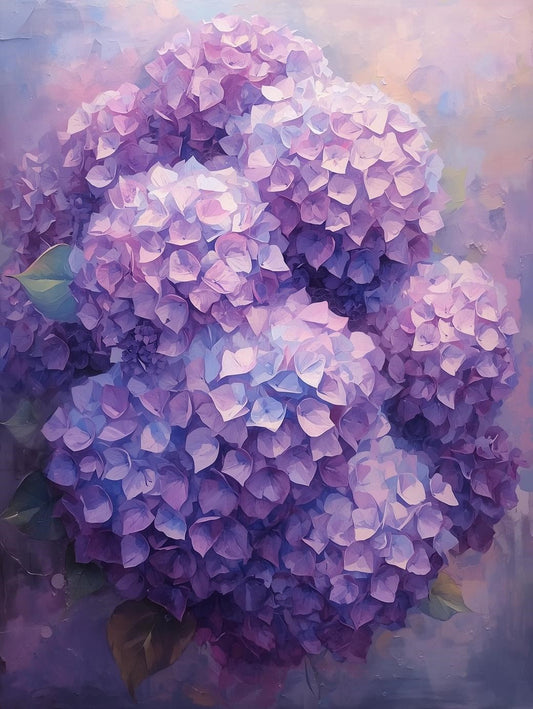 Paint by Number Soft Hydrangea Pastels – Paint by Number for Adults