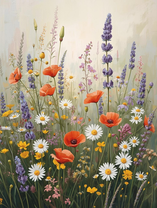 Paint by Number Blooming Wildflower Meadow