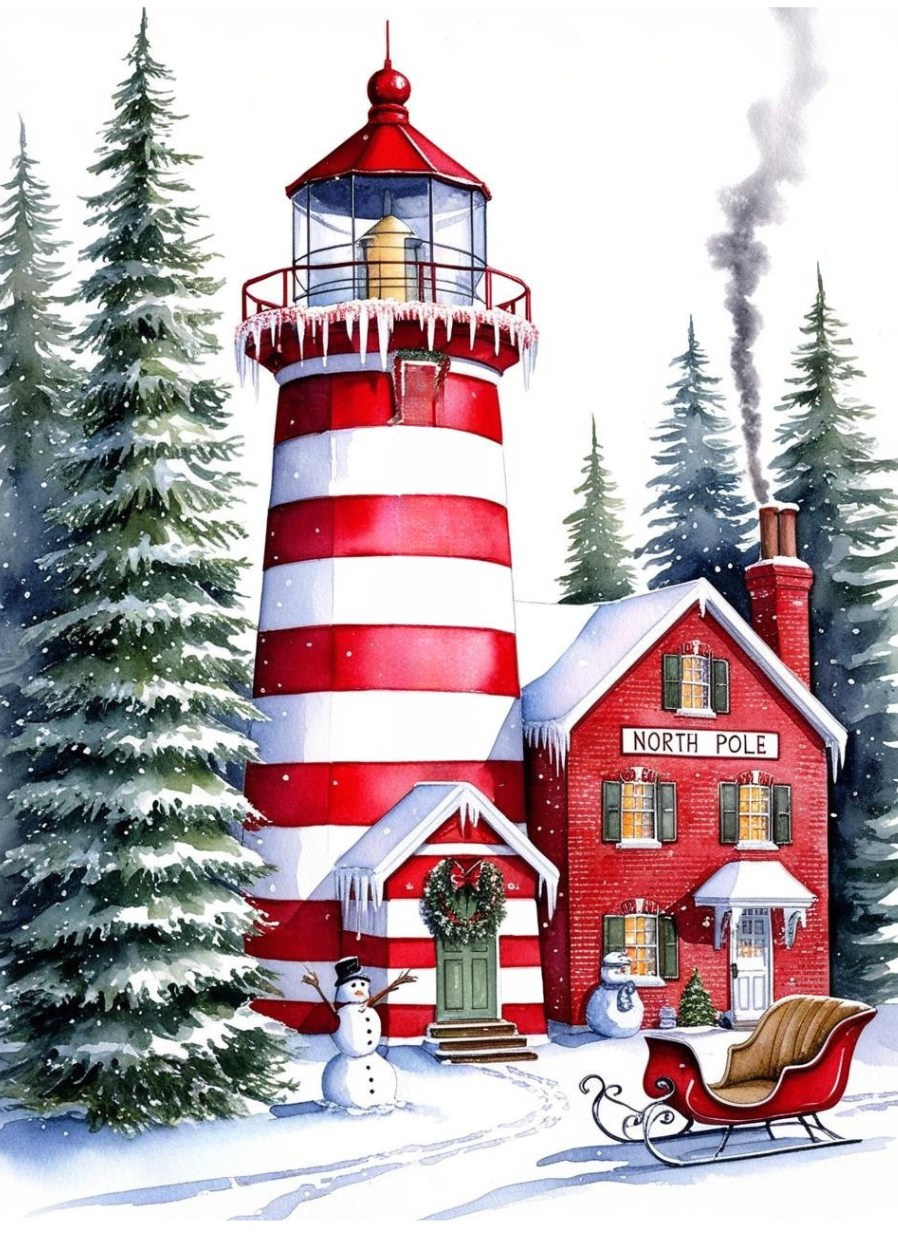 Paint by Number Frosted Lighthouse