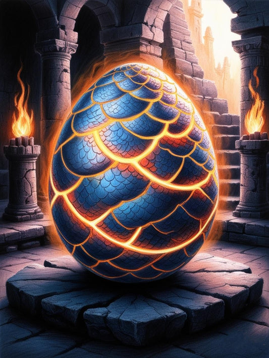 Paint by Number Abyssal Fire Dragon Egg