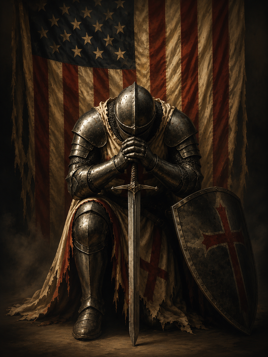 Paint by Number Patriotic Crusader Knight – Paint by Number for Adults