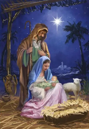 Paint by Number Holy Night Nativity Scene