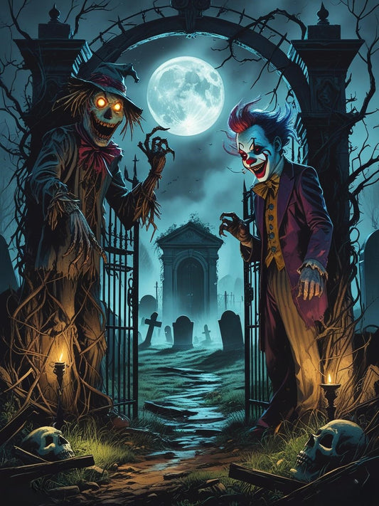 Watchers at the Cemetery Gates Paint by Number