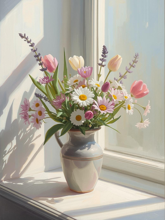 Paint by Number Bright Spring Tulips