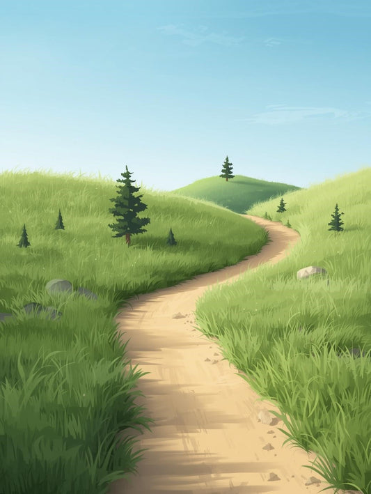 Paint by Number Winding Meadow Path – Easy Paint by Number Kit