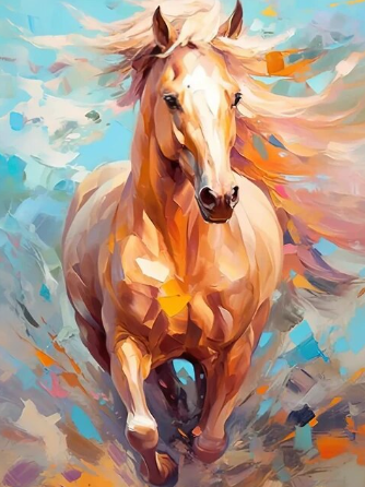 Paint By Number Abstract Horse