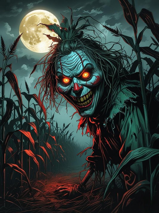 The Silent Watcher Scarecrow Paint by Number