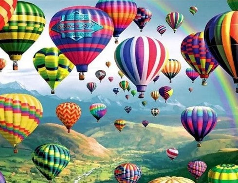 Paint by Number Heavenly Heights Hot Air Balloon