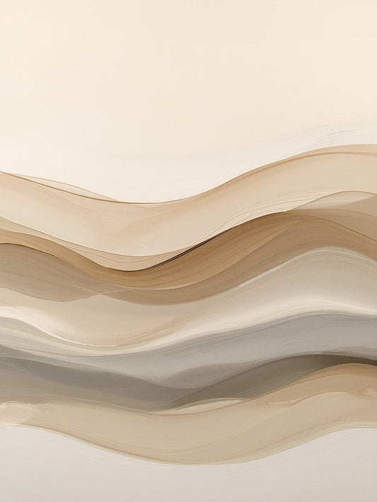Paint by Number Abstract Desert Flow Lines – Minimalist Canvas Kit for Adults