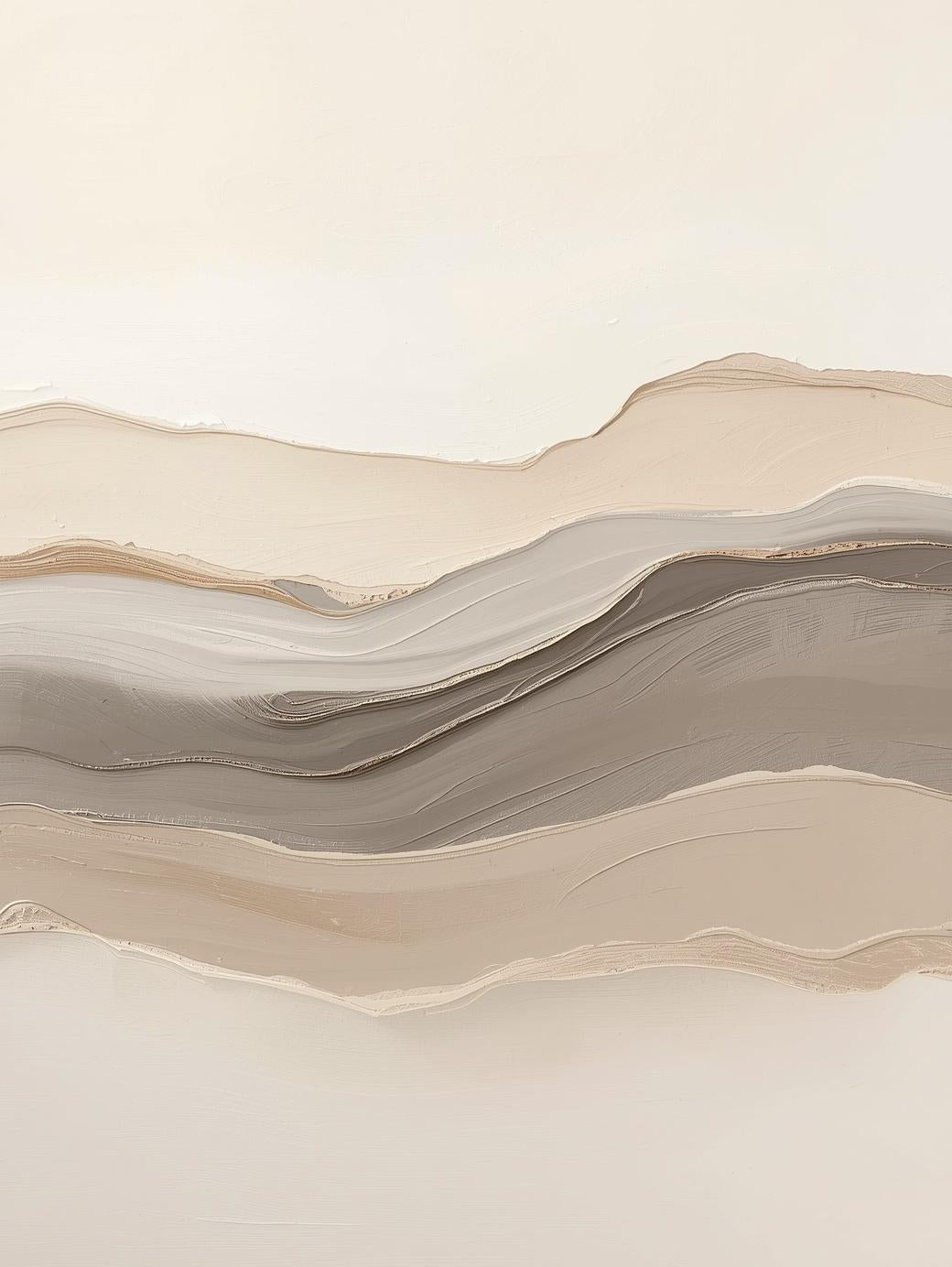 Paint by Number Abstract Calm Earth Layers – Modern Neutral Decor Kit for Adults