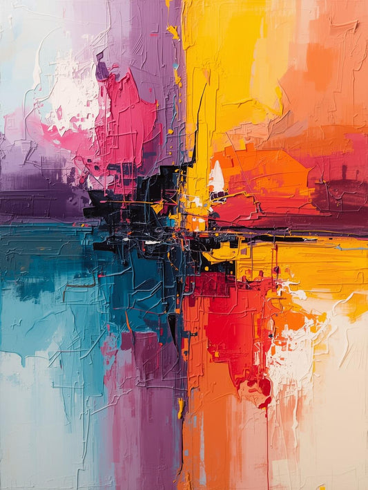 Paint by Number Abstract Vibrant Color Fusion – Bold Adult Painting Kit