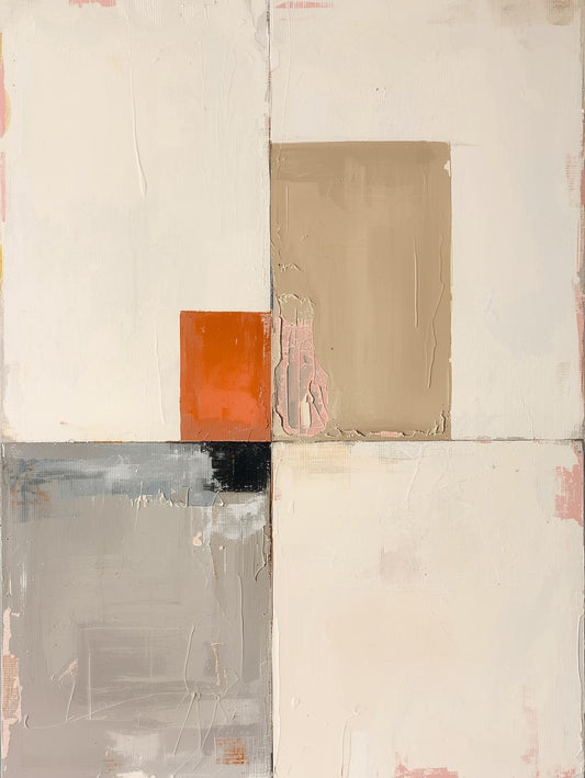 Paint by Number Abstract Neutral Color Blocks – Abstract Kit for Adults Minimalist DIY