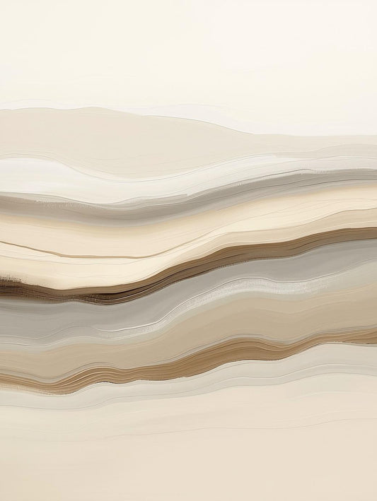 Paint by Number Abstract Sandstone Layers – Contemporary Neutral Canvas Kit for Adults