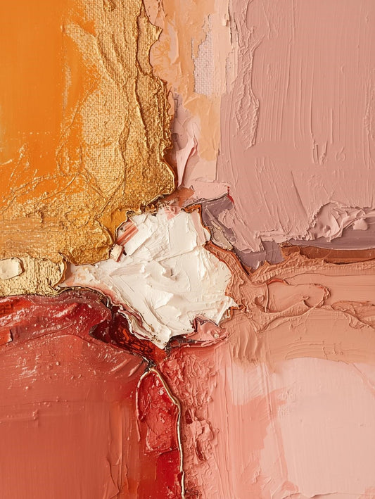 Paint by Number Abstract Warm Blush Texture Fusion – Modern Neutral Wall Art for Adults