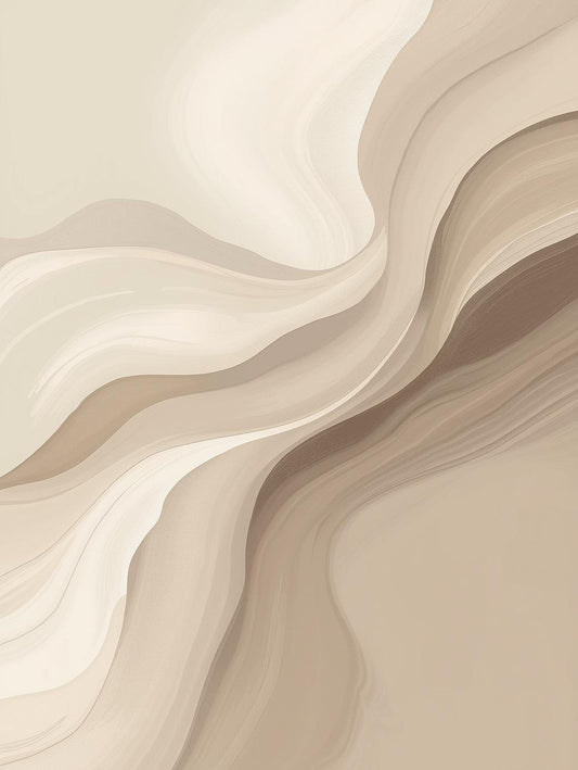 Paint by Number Abstract Neutral Drift – Minimalist Wall Art Kit for Adults