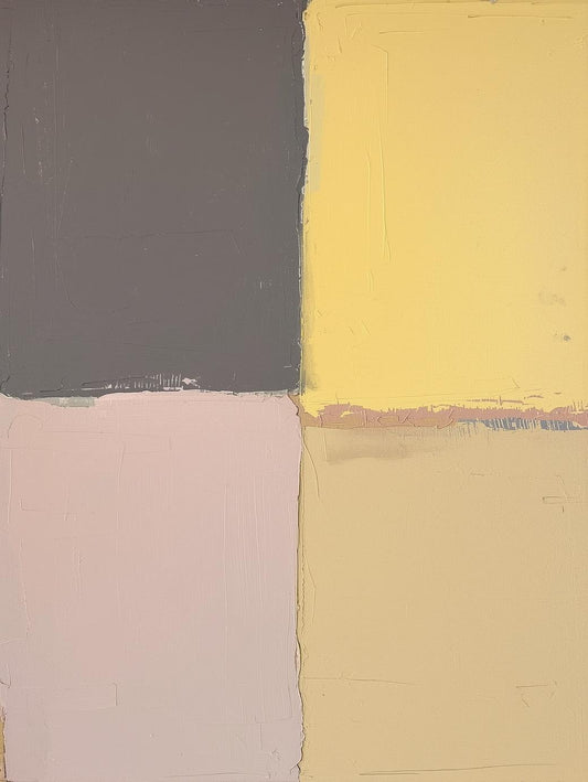 Paint by Number Abstract Neutral Color Block Grid – Modern Minimalist Wall Art for Adults