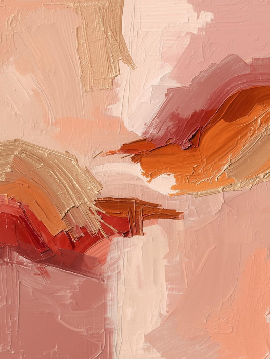 Paint by Number Abstract Warm Blush Texture Flow – Modern Minimalist Art for Adults