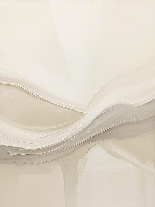 Paint by Number Abstract Soft Beige Waves – Calm Minimalist Canvas Kit for Adults