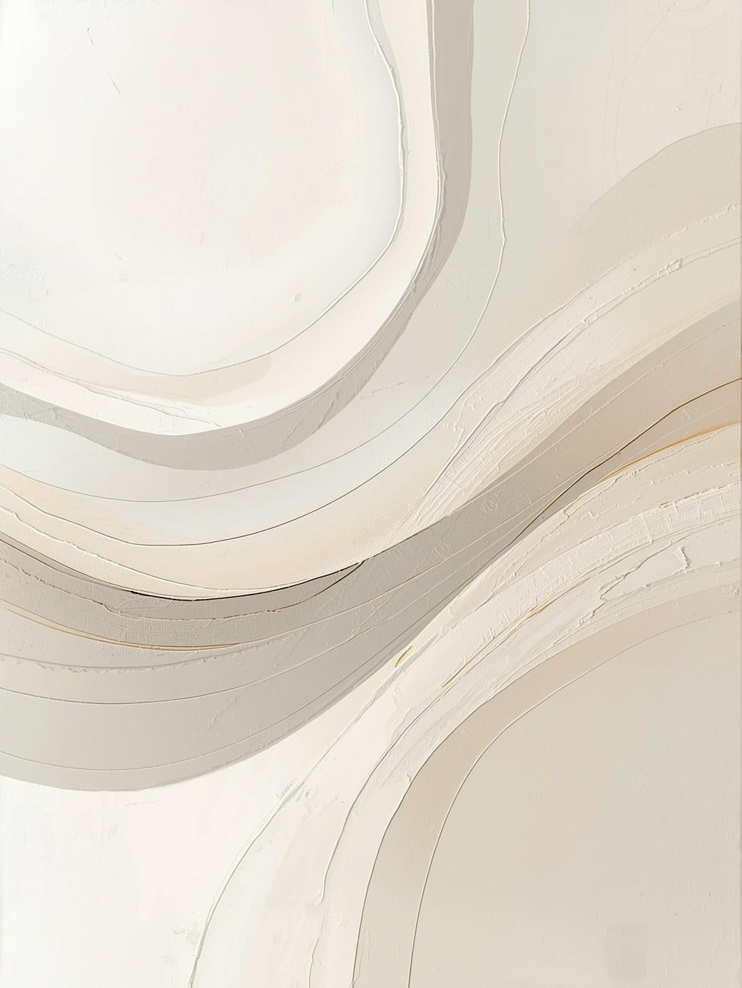 Paint by Number Abstract Neutral Curves – Contemporary Minimalist Canvas Kit for Adults