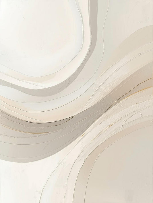 Paint by Number Abstract Neutral Curves – Contemporary Minimalist Canvas Kit for Adults