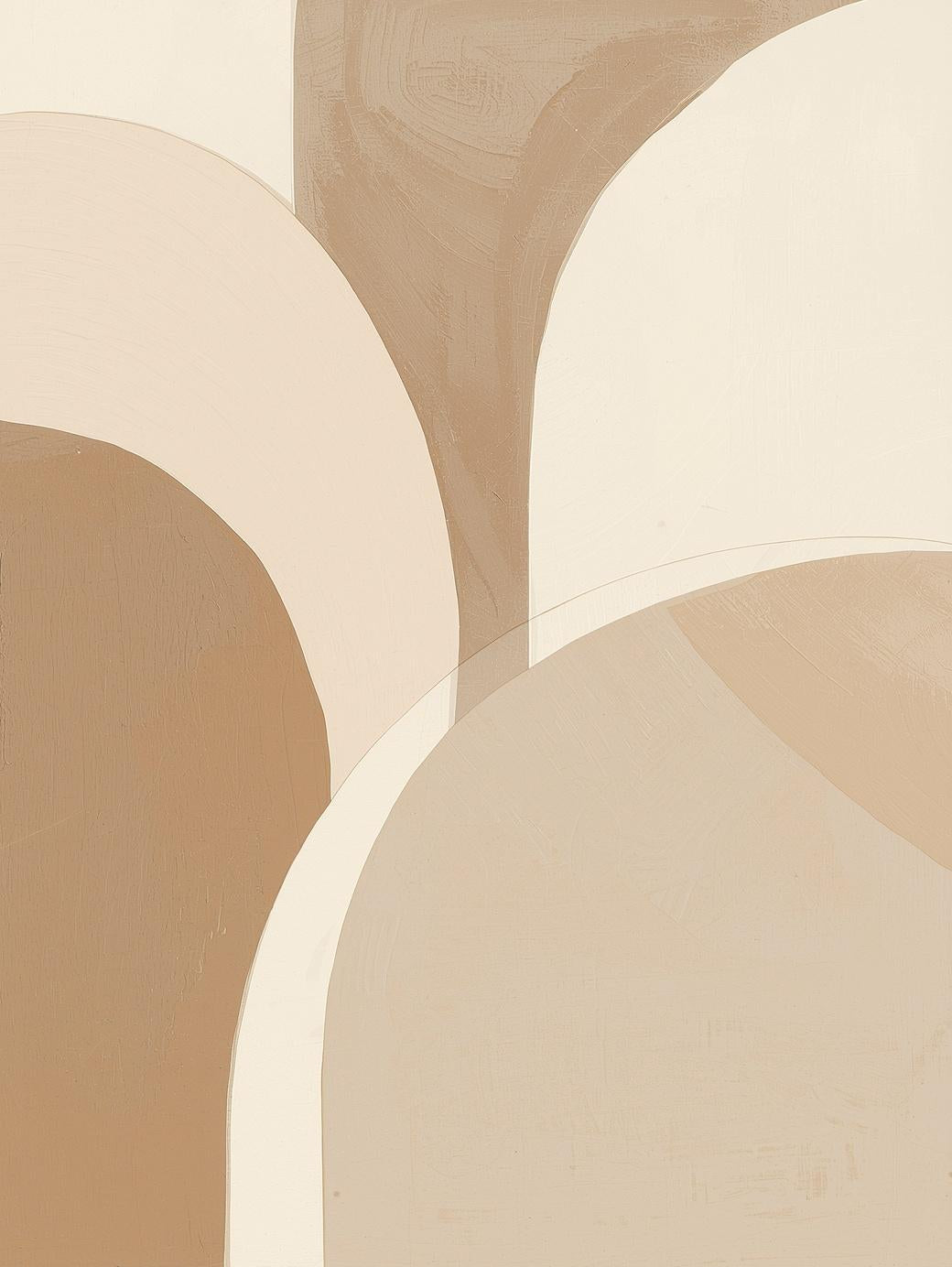 Paint by Number Abstract Soft Arch Flow – Minimal Neutral Wall Art for Adults