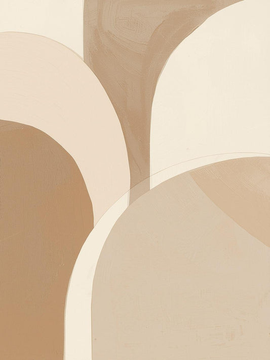 Paint by Number Abstract Soft Arch Flow – Minimal Neutral Wall Art for Adults