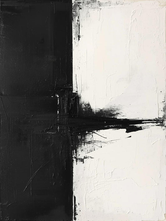 Paint by Number Abstract Monochrome Cross Blocks – Bold Neutral Wall Art DIY
