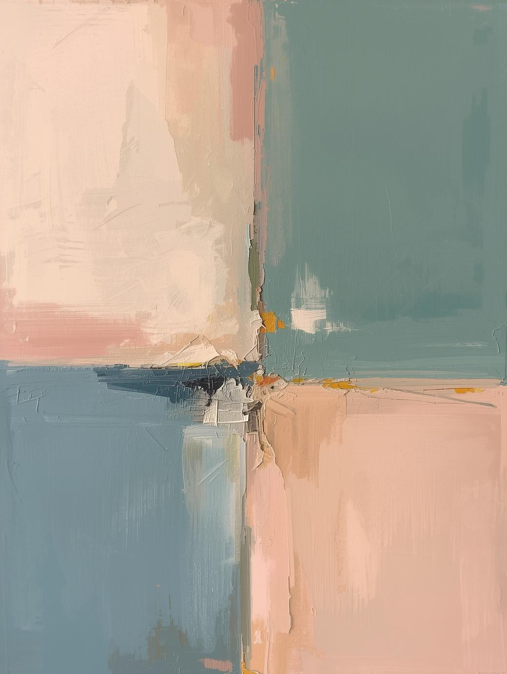 Paint by Number Abstract Soft Cross Blend – Modern Pastel Wall Art for Adults