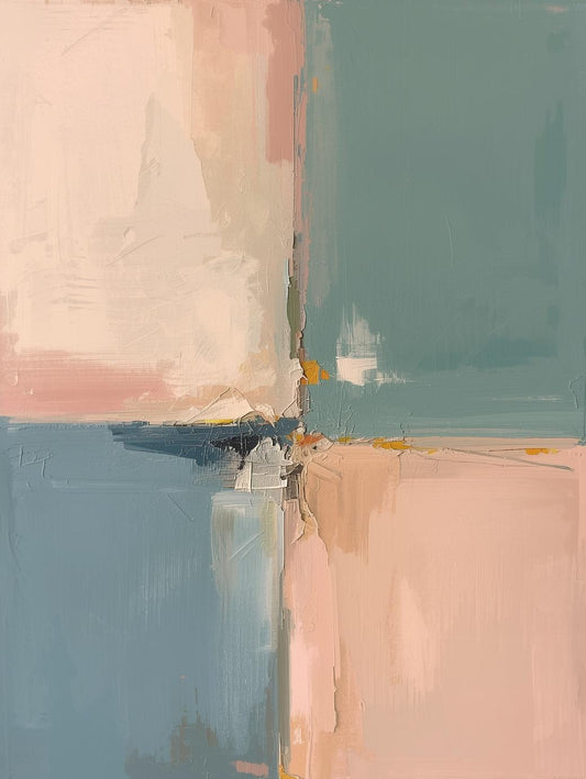 Paint by Number Abstract Soft Cross Blend – Modern Pastel Wall Art for Adults