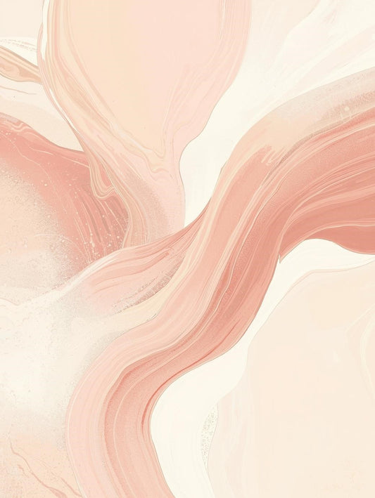Paint by Number Abstract Coral Fluid Motion – Modern Minimalist DIY Kit
