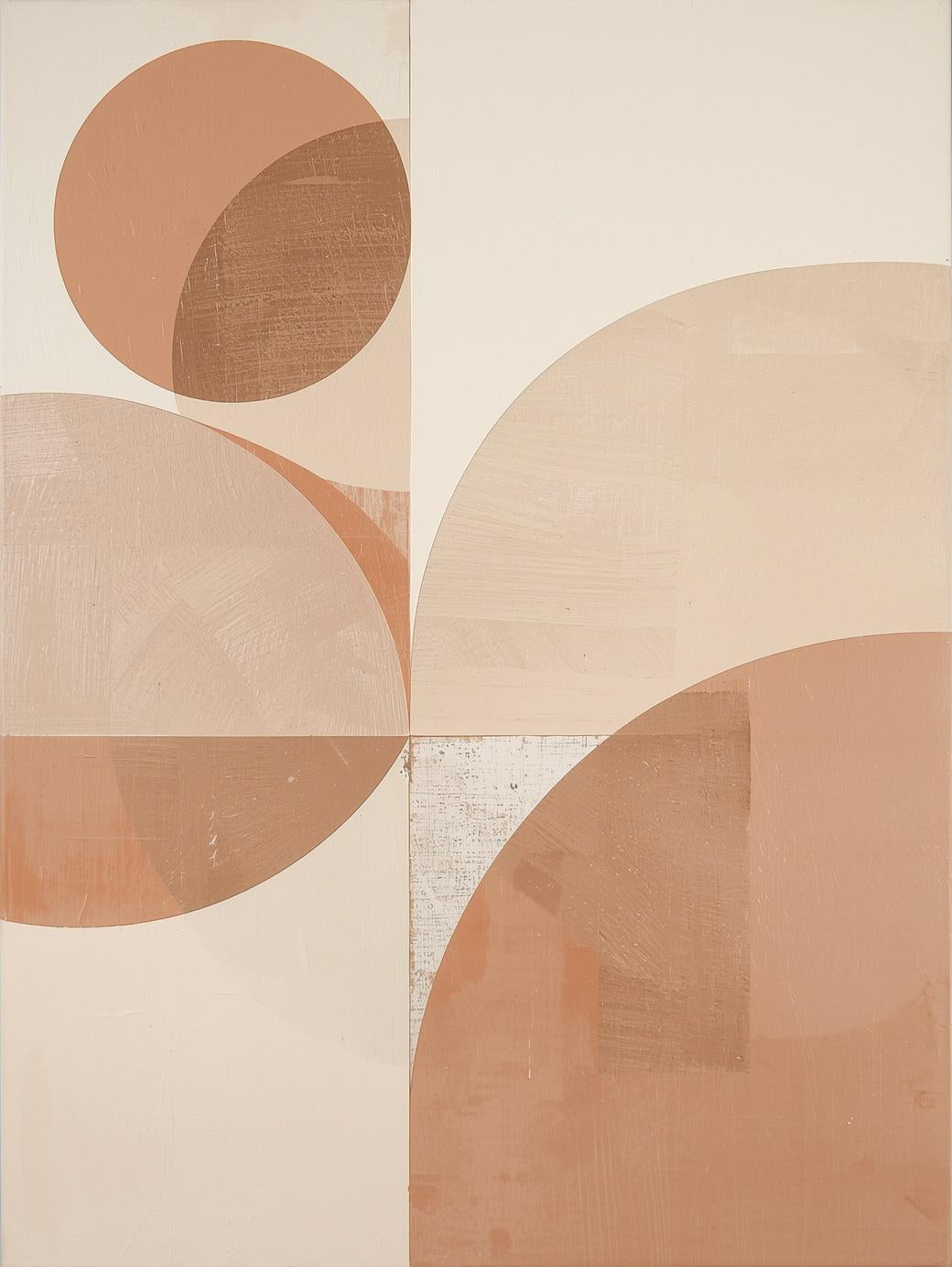 Paint by Number Abstract Geometric Arch Grid – Modern Neutral Wall Art