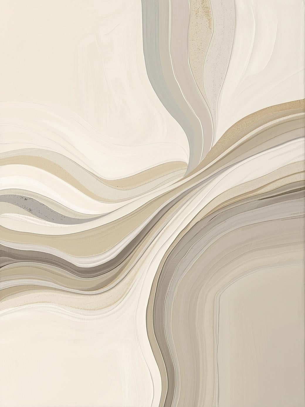 Paint by Number Abstract Flowing Lines – Modern Neutral Wall Art Kit for Adults