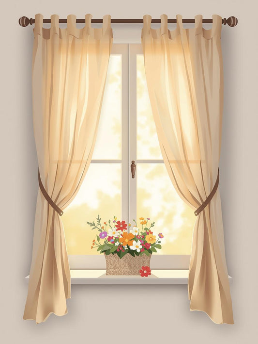 Paint by Number Sunny Window with Flower Box – Easy Paint Kit for Adults