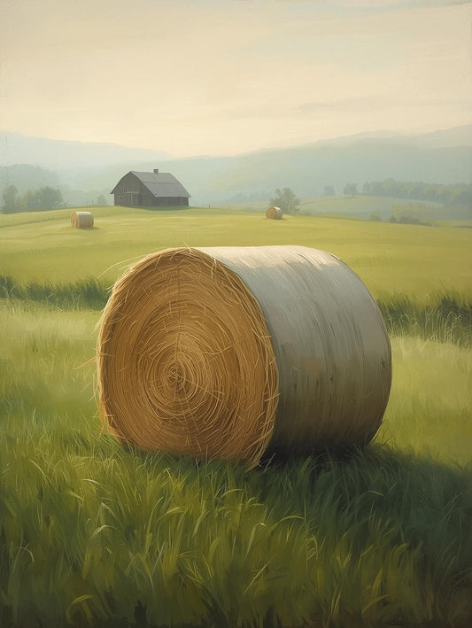 Paint by Number Golden Hay Bale – Paint by Number Kit for Adults