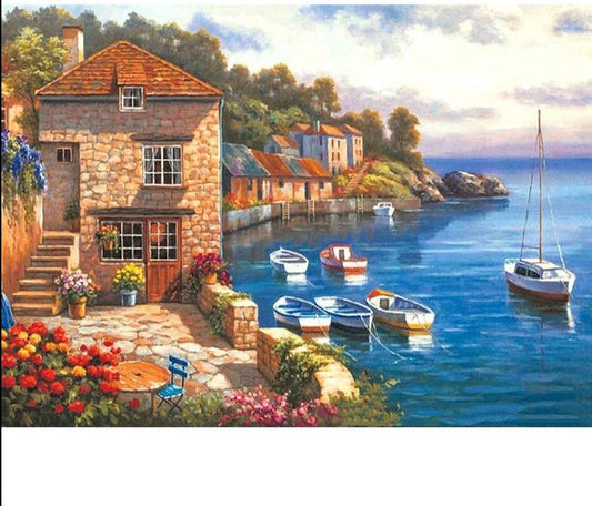 A House by the Bay Diamond Painting Set