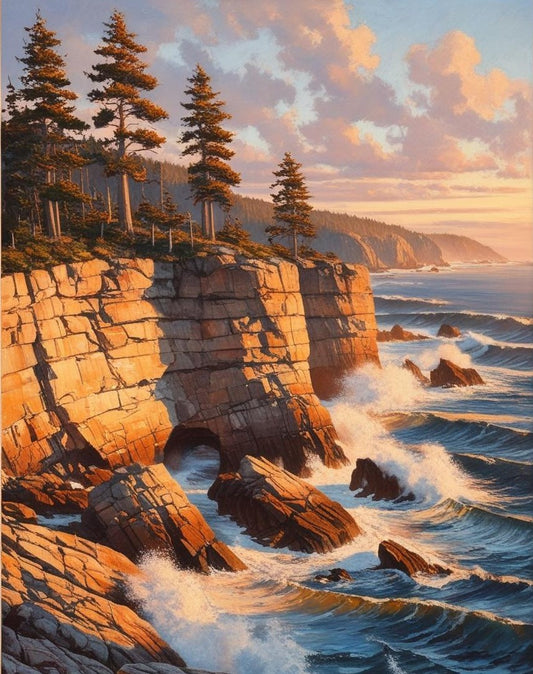 Paint by Number Acadia National Park (Maine) – Rocky Shores and Sunrise Views 2