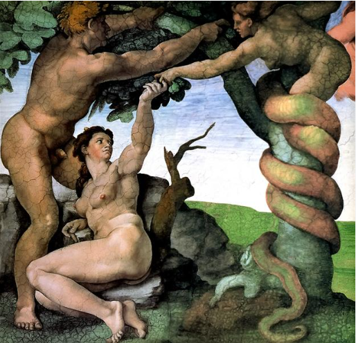 Adam and Eve by Michelangelo