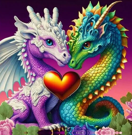 Paint by Number Adorable Baby Dragon