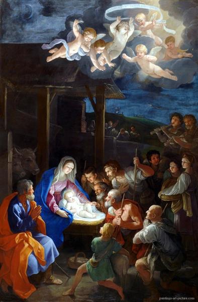 Paint By Number Adoration of the Shepherds - Guido Reni