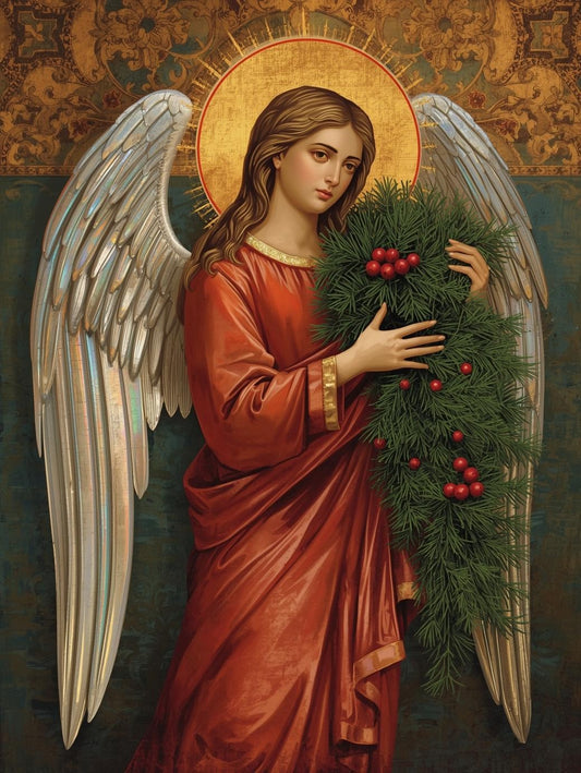 Angel with Garland Paint by Number