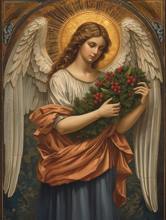 Christmas Garland Angel Paint by Number